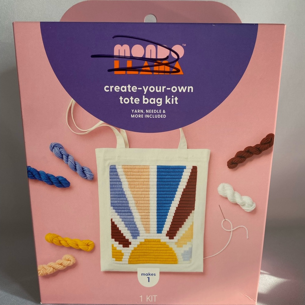 Mondo Llama Create Your‎ Own Tote Bag Kit NIB